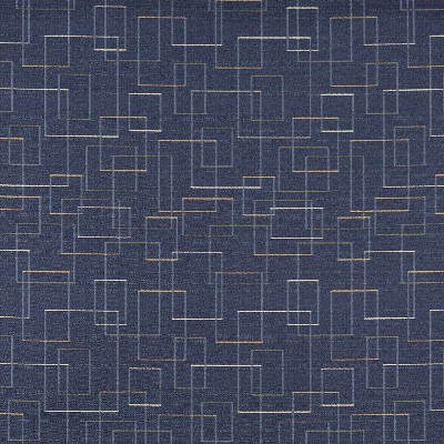 Charlotte Fabrics 3559 Admiral Blue Woven  Blend Fire Rated Fabric Geometric High Performance CA 117 