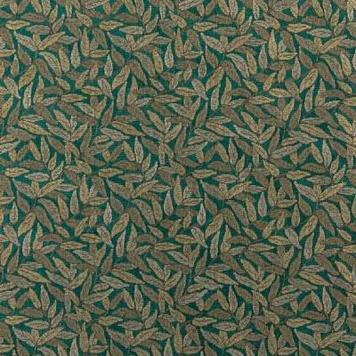Charlotte Fabrics 3760 Amazon Green Woven  Blend Fire Rated Fabric High Performance CA 117 Vine and Flower 