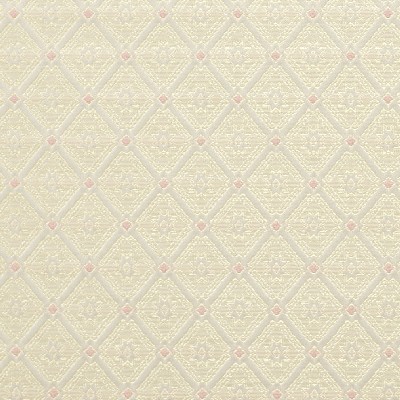 Charlotte Fabrics 4137 Rose Diamond White Upholstery Woven  Blend Fire Rated Fabric