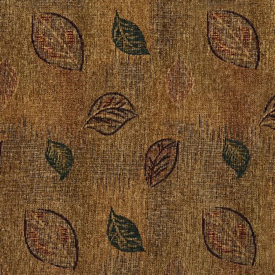 Charlotte Fabrics 4260 Basil Green Upholstery Acrylic  Blend Fire Rated Fabric Leaves and Trees 