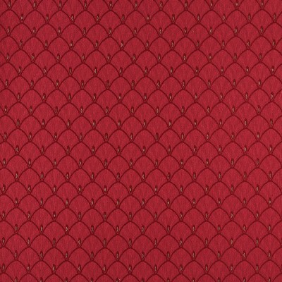 Charlotte Fabrics 4302 Ruby Fan Red cotton  Blend Fire Rated Fabric Heavy Duty CA 117 