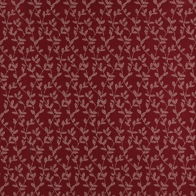 Charlotte Fabrics 4325 Port Vine Red cotton  Blend Fire Rated Fabric Heavy Duty CA 117 Vine and Flower 