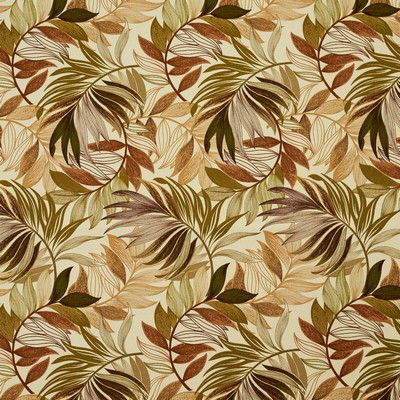 Charlotte Fabrics 4626 Sienna Orange Multipurpose Acrylic Fire Rated Fabric Heavy Duty CA 117 Leaves and Trees Floral Outdoor 