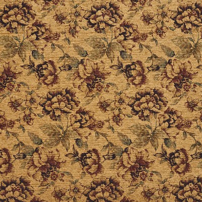 Charlotte Fabrics 5103 Bourdeaux Purple Upholstery Woven  Blend Fire Rated Fabric Big Flower 