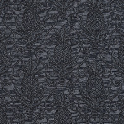 Charlotte Fabrics 5521 Delft/Pineapple Blue Upholstery cotton  Blend Fire Rated Fabric