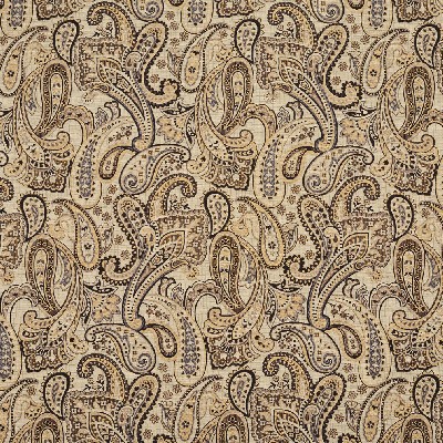 Charlotte Fabrics 5711 Chateau Phoenix Beige Polyester  Blend Fire Rated Fabric Heavy Duty CA 117 Classic Paisley 