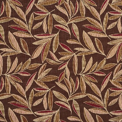Charlotte Fabrics 5720 Adobe Brown Polyester  Blend Fire Rated Fabric Heavy Duty CA 117 Vine and Flower 