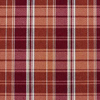 Charlotte Fabrics 5806 Spice Plaid Red Polyester  Blend Fire Rated Fabric Gingham Check High Wear Commercial Upholstery CA 117 Plaid  and Tartan 