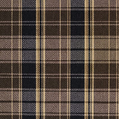 Charlotte Fabrics 5807 Espresso Plaid Beige Polyester  Blend Fire Rated Fabric Gingham Check High Wear Commercial Upholstery CA 117 Plaid  and Tartan 