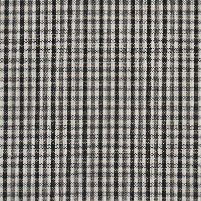 Charlotte Fabrics 5815 Onyx Check Black Polyester  Blend Fire Rated Fabric Gingham Check High Wear Commercial Upholstery CA 117 Plaid  and Tartan 