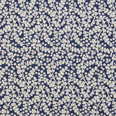 Charlotte Fabrics 5863 Laguna Vine Blue Polyester  Blend Fire Rated Fabric High Wear Commercial Upholstery Floral Flame Retardant CA 117 Vine and Flower 