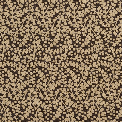 Charlotte Fabrics 5867 Espresso Vine Beige Polyester  Blend Fire Rated Fabric High Wear Commercial Upholstery Floral Flame Retardant CA 117 Vine and Flower 