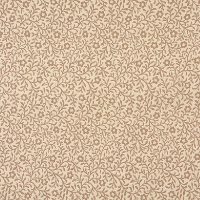 Charlotte Fabrics 6422 Cream Trellis Beige Upholstery cotton  Blend Fire Rated Fabric Small Print Floral 