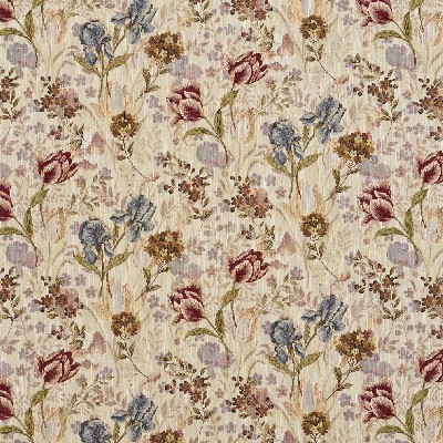 Charlotte Fabrics 6432 Bouquet Green Upholstery polyester  Blend Fire Rated Fabric Big Flower 