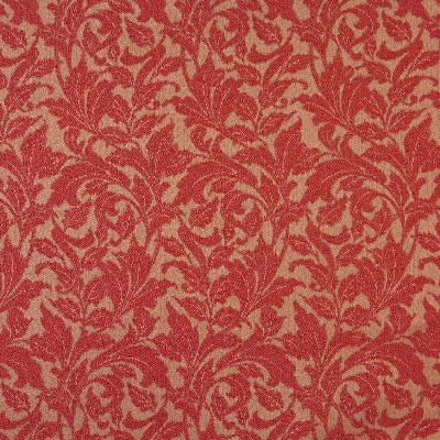 Charlotte Fabrics 6606 Ruby/Leaf Red Upholstery Woven  Blend Fire Rated Fabric
