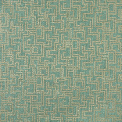 Charlotte Fabrics 6632 Seafoam/Geometric Green Upholstery Woven  Blend Fire Rated Fabric