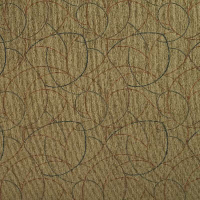 Charlotte Fabrics 6870 Cypress/Cosmo Green Upholstery Acrylic  Blend Fire Rated Fabric Patterned Chenille Circles and Swirls