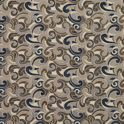 Charlotte Fabrics 8537 Royal/Flutter Upholstery Woven  Blend Fire Rated Fabric High Wear Commercial Upholstery CA 117 Geometric 