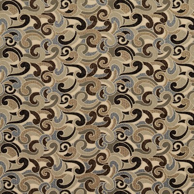 Charlotte Fabrics 8539 Nutmeg/Flutter Upholstery Woven  Blend Fire Rated Fabric High Wear Commercial Upholstery CA 117 Geometric 