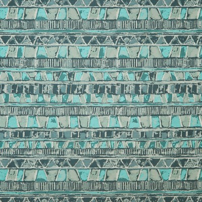 Charlotte Fabrics CB800-127 Blue Multipurpose Polyester  Blend Fire Rated Fabric High Wear Commercial Upholstery CA 117 Damask Jacquard Navajo Print 