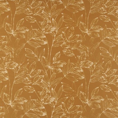 Charlotte Fabrics CB800-282 Yellow Multipurpose Polyester  Blend Fire Rated Fabric Heavy Duty CA 117 NFPA 260 Modern Floral Leaves and Trees 
