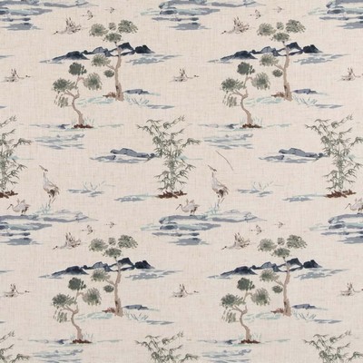 Charlotte Fabrics CB800 347 Blue Multipurpose Polyester  Blend Fire Rated Fabric High Wear Commercial Upholstery CA 117 NFPA 260 French Country Toile 