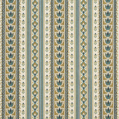 Charlotte Fabrics CB800-78 Blue Upholstery Polyester  Blend Fire Rated Fabric Heavy Duty CA 117 Floral Stripe 