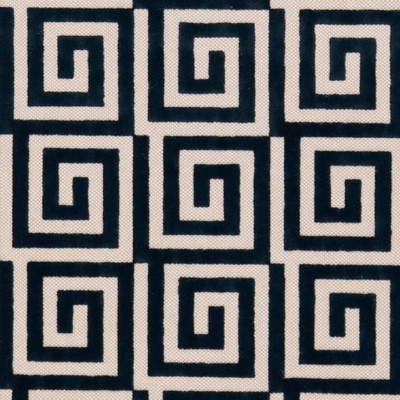 Charlotte Fabrics D1060 Navy Key Blue Multipurpose Cotton  Blend Fire Rated Fabric Geometric High Performance CA 117 NFPA 260 Microsuede 