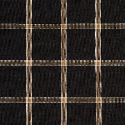 Charlotte Fabrics D138 Onyx Windowpane Black Multipurpose Woven  Blend Fire Rated Fabric Large Check Check High Wear Commercial Upholstery CA 117 Woven 