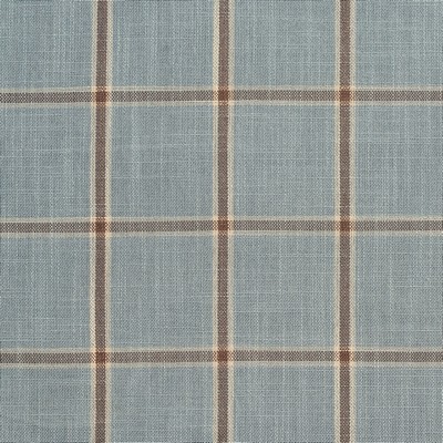 Charlotte Fabrics D139 Cornflower Windowpane Blue Multipurpose Woven  Blend Fire Rated Fabric Large Check Check High Wear Commercial Upholstery CA 117 Woven 