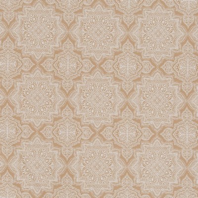 Charlotte Fabrics D1432 Sandstone Mandala Brown Upholstery Woven  Blend Fire Rated Fabric High Wear Commercial Upholstery CA 117 NFPA 260 Floral Medallion Fun Print Outdoor 