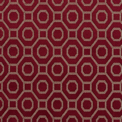 Charlotte Fabrics D162 Merlot Red Multipurpose Woven  Blend Fire Rated Fabric Geometric High Wear Commercial Upholstery CA 117 Damask Jacquard 