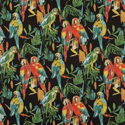 Charlotte Fabrics D1684 Tahiti Orange Multipurpose Acrylic Fire Rated Fabric Birds and Feather High Performance CA 117 NFPA 260 Tropical Floral Outdoor 