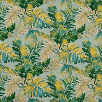 Charlotte Fabrics D1689 Valencia Green Multipurpose Acrylic Fire Rated Fabric High Performance CA 117 NFPA 260 Tropical Leaves and Trees Floral Outdoor 