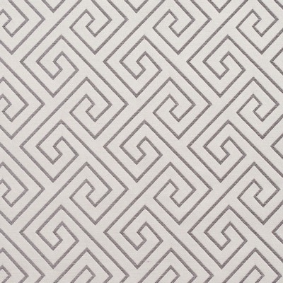 Charlotte Fabrics D170 Moonstone Greek Key Grey Multipurpose Woven  Blend Fire Rated Fabric Geometric High Wear Commercial Upholstery CA 117 Damask Jacquard 