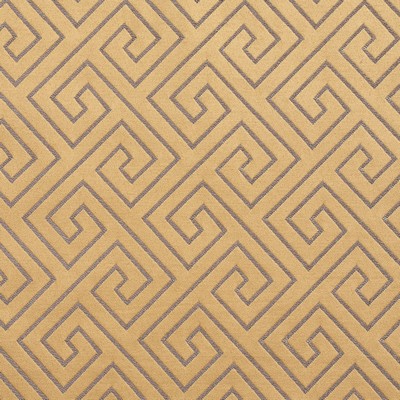 Charlotte Fabrics D176 Gold Greek Key Gold Multipurpose Woven  Blend Fire Rated Fabric Geometric High Wear Commercial Upholstery CA 117 Damask Jacquard 