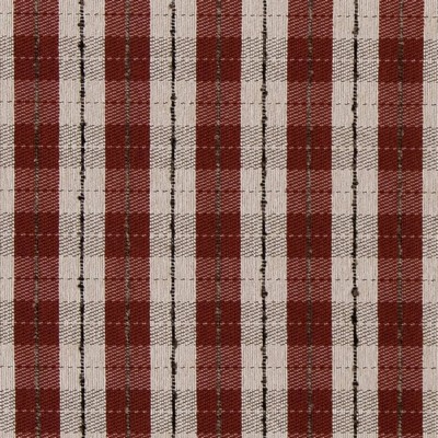 Charlotte Fabrics D1954 Spicy Plaid Red Upholstery Polypropylene Fire Rated Fabric Check Heavy Duty CA 117 NFPA 260 Damask Jacquard Plaid  and Tartan 