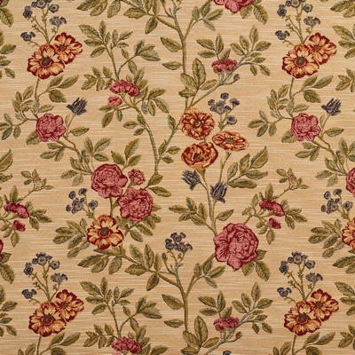 Charlotte Fabrics D2057 Ecru Bouquet Beige Upholstery Polyester  Blend Fire Rated Fabric Heavy Duty CA 117 NFPA 260 
