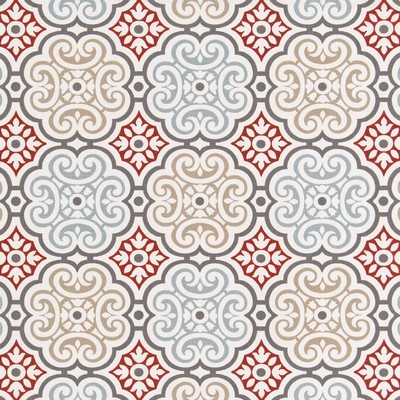 Charlotte Fabrics D2481 Cherry Red Multipurpose Polyester Fire Rated Fabric Geometric High Performance CA 117 NFPA 260 