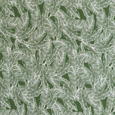 Charlotte Fabrics D2485 Jungle Green Multipurpose Polyester Fire Rated Fabric High Performance CA 117 NFPA 260 Tropical Leaves and Trees 