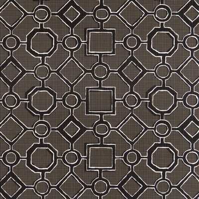 Charlotte Fabrics D2499 Raven Black Multipurpose Polyester Fire Rated Fabric Geometric High Performance CA 117 NFPA 260 