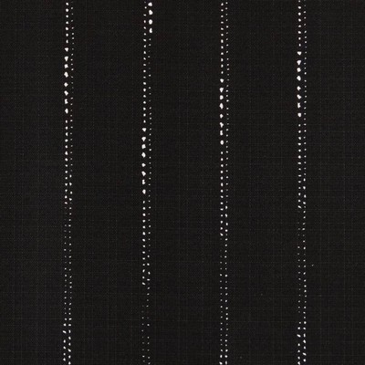 Charlotte Fabrics D2500 Onyx Black Multipurpose Polyester Fire Rated Fabric High Performance CA 117 NFPA 260 Stripes and Plaids Outdoor 