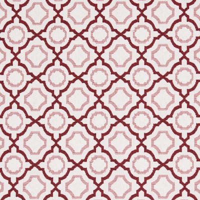 Charlotte Fabrics D2560 Scarlet Red Upholstery Polypropylene Fire Rated Fabric Geometric High Performance CA 117 NFPA 260 