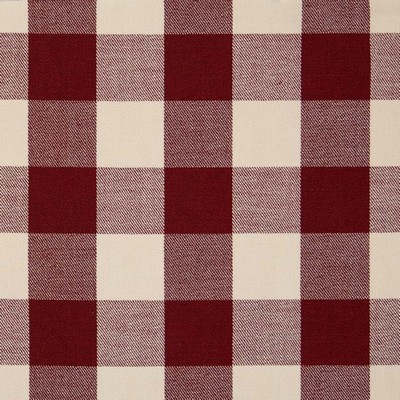 Charlotte Fabrics D2601 Buffalo Crimson Beige Upholstery Polyester  Blend Fire Rated Fabric Check Buffalo Check High Wear Commercial Upholstery CA 117 NFPA 260 Plaid  and Tartan 