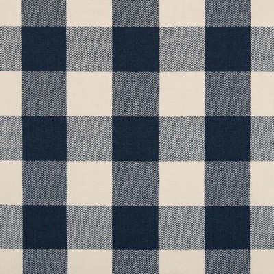 Charlotte Fabrics D2602 Buffalo Navy Beige Upholstery Polyester  Blend Fire Rated Fabric Check Buffalo Check High Wear Commercial Upholstery CA 117 NFPA 260 Plaid  and Tartan 