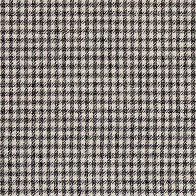 Charlotte Fabrics D2607 Check Coal Black Upholstery Polyester  Blend Fire Rated Fabric Check High Wear Commercial Upholstery CA 117 NFPA 260 