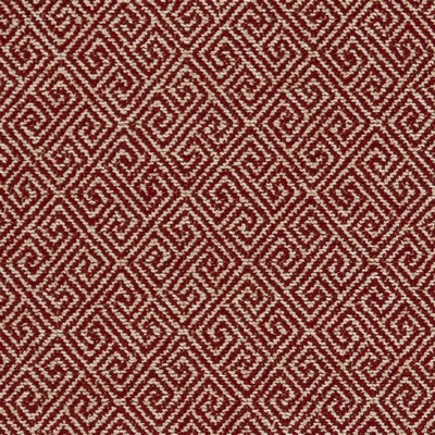 Charlotte Fabrics D2615 Greek Key Crimson Red Upholstery Polyester  Blend Fire Rated Fabric Geometric High Wear Commercial Upholstery CA 117 NFPA 260 