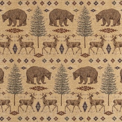 Charlotte Fabrics D2690 Ottawa Brown Upholstery Acrylic  Blend Fire Rated Fabric Hunting Themed High Performance CA 117 NFPA 260 Miscellaneous Novelty Animal Tapestry Novelty Western 