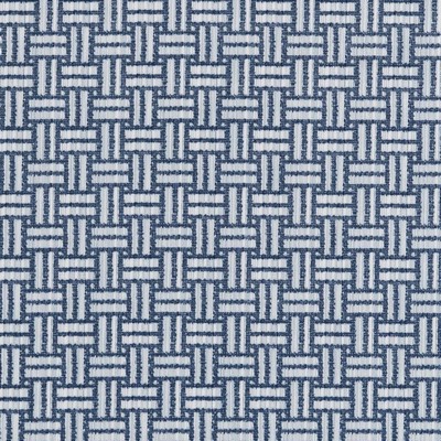 Charlotte Fabrics D2718 Chambray Blue Multipurpose Spun  Blend Fire Rated Fabric Geometric High Performance CA 117 NFPA 260 Fun Print Outdoor Weave 