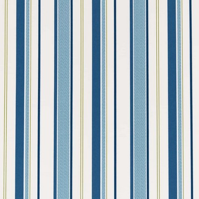 Charlotte Fabrics D2723 Blueberry Blue Multipurpose Spun  Blend Fire Rated Fabric High Performance CA 117 NFPA 260 Stripes and Plaids Outdoor Striped 